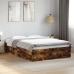 Estructura de cama madera de ingeniería roble ahumado 120x190cm