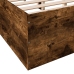 Estructura de cama madera de ingeniería roble ahumado 120x190cm