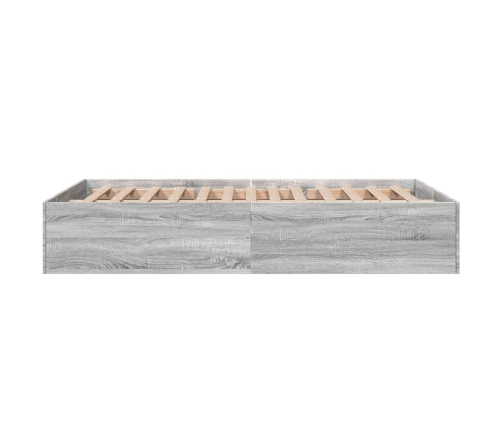 Estructura de cama madera de ingeniería gris Sonoma 120x190 cm