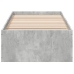Estructura de cama madera de ingeniería gris hormigón 100x200cm
