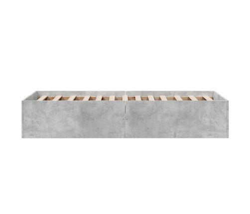 Estructura de cama madera de ingeniería gris hormigón 100x200cm