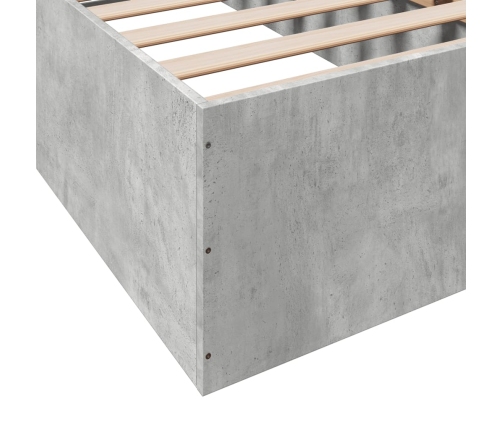 Estructura de cama madera de ingeniería gris hormigón 100x200cm