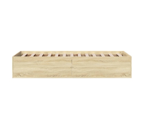 Estructura de cama madera de ingeniería roble Sonoma 90x200 cm