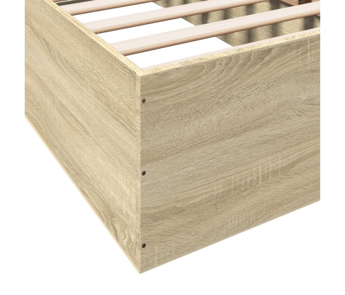 Estructura de cama madera de ingeniería roble Sonoma 90x200 cm