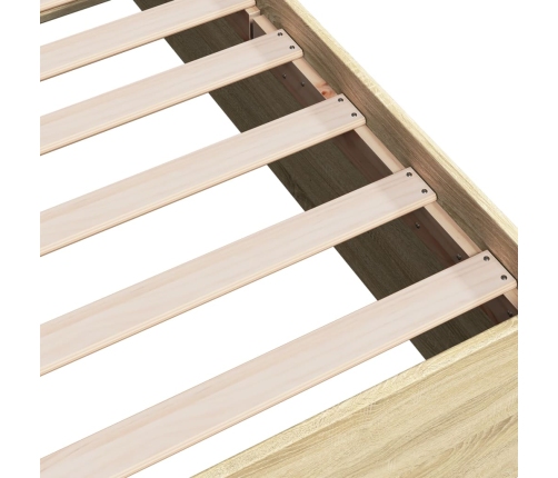 Estructura de cama madera de ingeniería roble Sonoma 90x200 cm