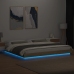 Estructura de cama con luces LED madera roble Sonoma 200x200 cm