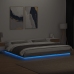 Estructura cama con luces LED madera gris Sonoma 180x200 cm