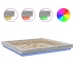 Estructura cama con luces LED madera gris Sonoma 180x200 cm