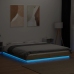 vidaXL Estructura cama con luces LED madera roble Sonoma 160x200 cm