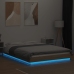 Estructura cama con luces LED madera roble Sonoma 140x200 cm