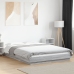 Estructura cama con luces LED madera gris Sonoma 140x200 cm