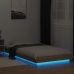 Estructura cama con luces LED madera roble Sonoma 100x200 cm