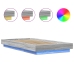 vidaXL Estructura cama con luces LED madera gris Sonoma 100x200 cm