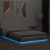 Estructura cama con luces LED madera roble Sonoma 140x190 cm