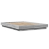 Estructura cama con luces LED madera gris Sonoma 140x190 cm