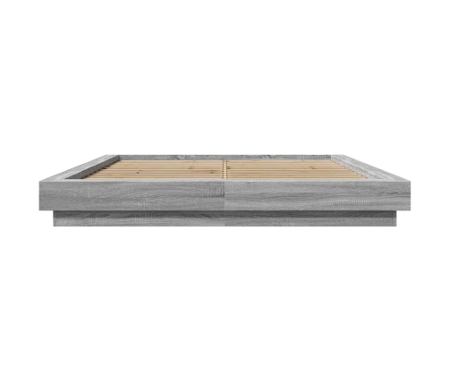 Estructura de cama madera de ingeniería gris Sonoma 160x200 cm