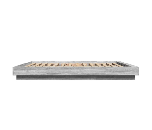 Estructura de cama madera de ingeniería gris Sonoma 160x200 cm