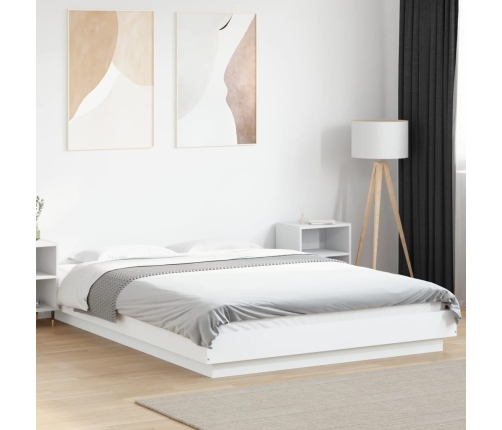 Estructura de cama madera de ingeniería blanca 120x200 cm