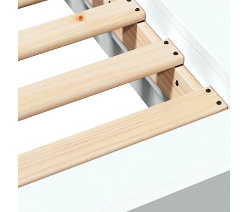 Estructura de cama madera de ingeniería blanca 120x200 cm