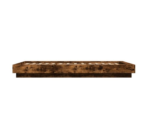 Estructura de cama madera de ingeniería roble humo 100x200 cm