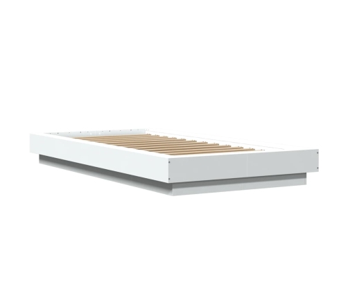 Estructura de cama madera de ingeniería blanca 90x200 cm