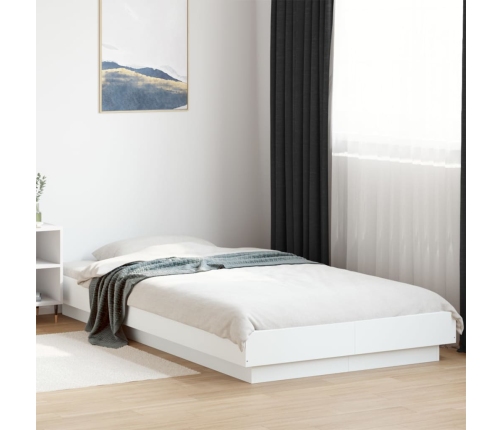 Estructura de cama madera de ingeniería blanca 90x200 cm