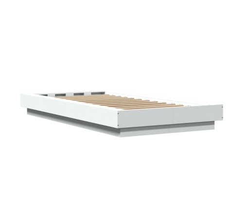 Estructura de cama madera de ingeniería blanca 90x200 cm