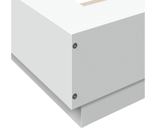 Estructura de cama madera de ingeniería blanca 90x200 cm