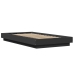 Estructura de cama madera de ingeniería negra 90x200 cm