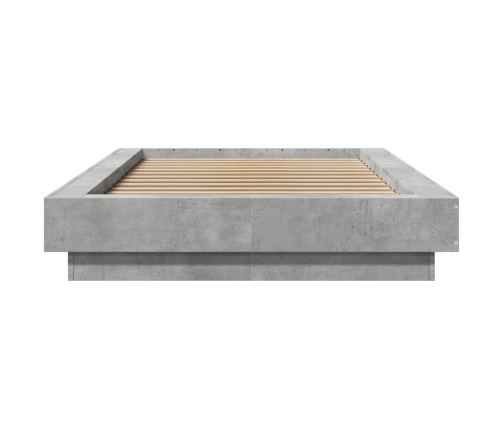 Estructura de cama madera de ingeniería gris hormigón 90x200cm