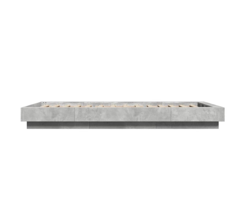 Estructura de cama madera de ingeniería gris hormigón 90x200cm