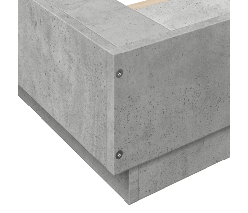 Estructura de cama madera de ingeniería gris hormigón 90x200cm