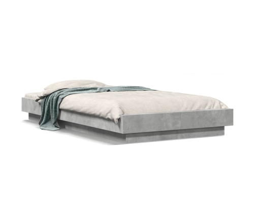 Estructura de cama madera de ingeniería gris hormigón 90x200cm