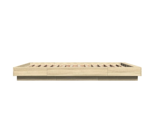 Estructura de cama madera de ingeniería roble Sonoma 140x190 cm