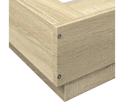 Estructura de cama madera de ingeniería roble Sonoma 140x190 cm
