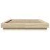 Estructura de cama madera de ingeniería roble Sonoma 135x190 cm