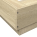 Estructura de cama madera de ingeniería roble Sonoma 135x190 cm