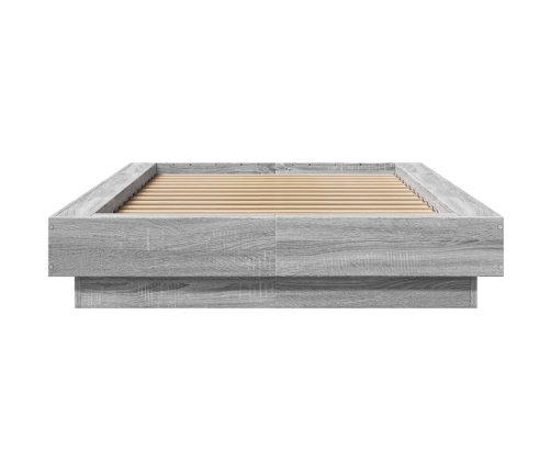 Estructura de cama madera de ingeniería gris Sonoma 90x190 cm