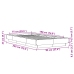 Estructura de cama madera de ingeniería negra 75x190 cm