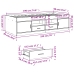 vidaXL Tumbona con cajones madera ingeniería roble ahumado 90x190 cm