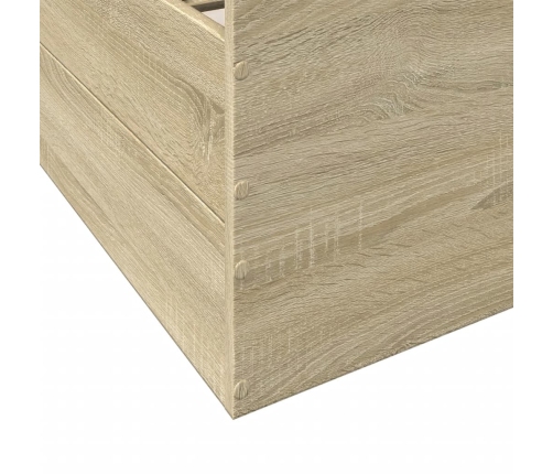 Cama con cajones madera ingeniería roble Sonoma 150x200 cm