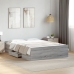 Cama con cajones madera de ingeniería gris Sonoma 135x190 cm
