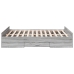 Cama con cajones madera de ingeniería gris Sonoma 135x190 cm