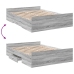 Cama con cajones madera de ingeniería gris Sonoma 135x190 cm