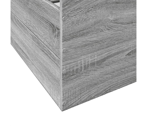 Cama con cajones madera de ingeniería gris Sonoma 135x190 cm
