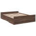 Cama con cajones madera de ingeniería marrón roble 120x190 cm