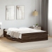 Cama con cajones madera de ingeniería marrón roble 120x190 cm