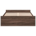 Cama con cajones madera de ingeniería marrón roble 120x190 cm