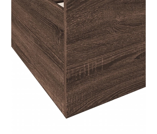 Cama con cajones madera de ingeniería marrón roble 120x190 cm