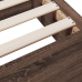 Cama con cajones madera de ingeniería marrón roble 120x190 cm